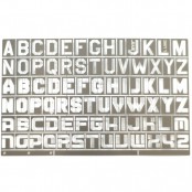 Трафарет буквы, латинский алфавит, 78 символов, Jas 3811